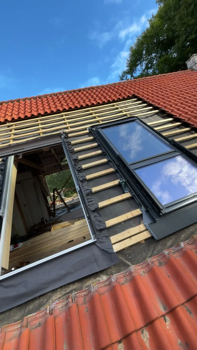 Ovenlysvinduer set nedefra